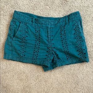 LOFT Teal Eyelet Women's Shorts